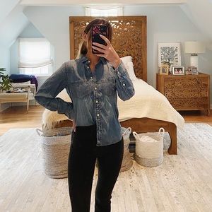 J. Crew | Denim Button Down Top